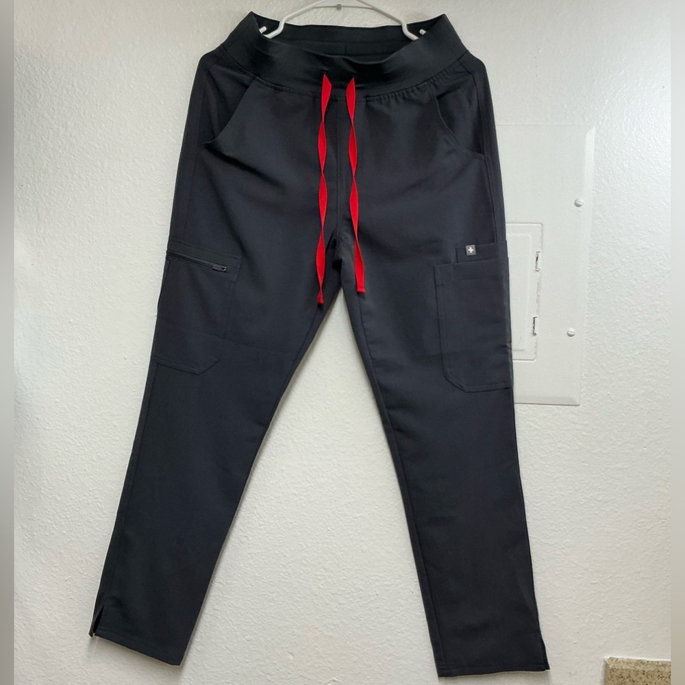 Figs High Waisted Yola Skinning Scrub Pants charcoal 

PO# 5006 - Picture 3 of 11